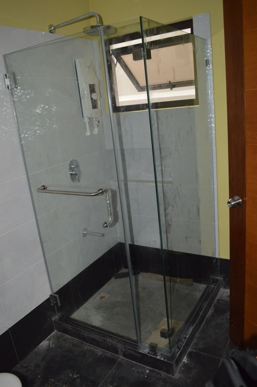 Glass Railing in wrought Iron Frame