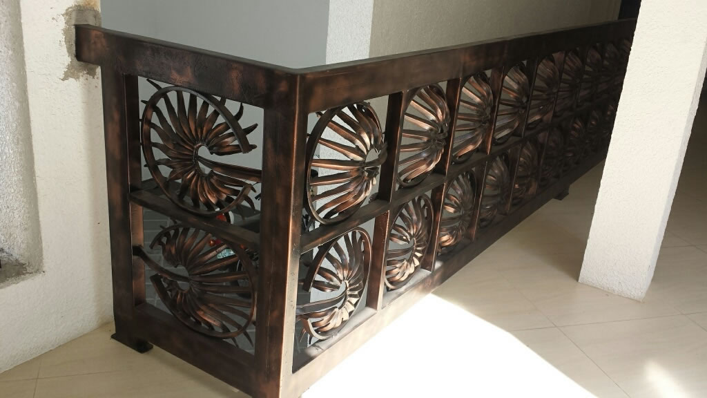 Entrance Gate Anahaw Leaves Antique